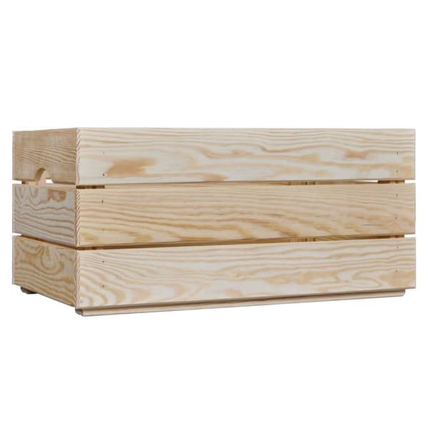 Valloni treboks som kan stables for oppbevaring 65x23x31cm natur.