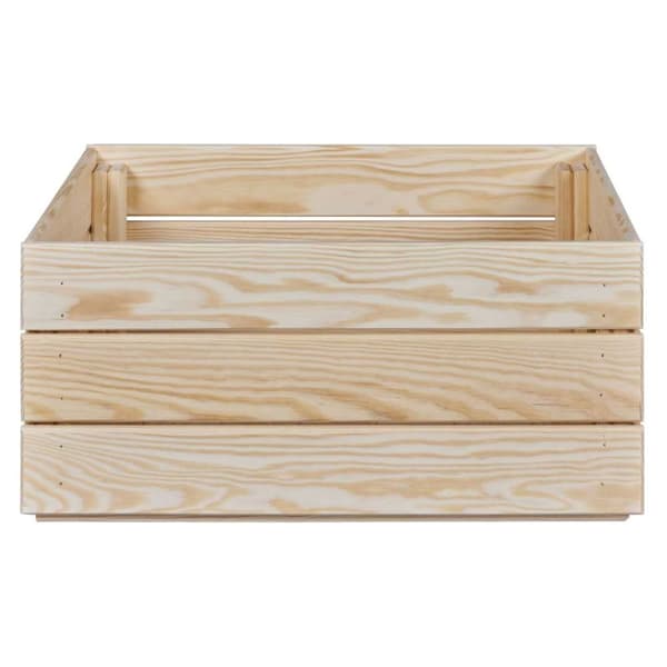 Valloni treboks som kan stables for oppbevaring 65x23x31cm natur.
