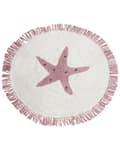 Miniatyrbilde 1 av 6: Barneteppe Off-White Bomull ⌀ 120 cm med Stjernemotiv