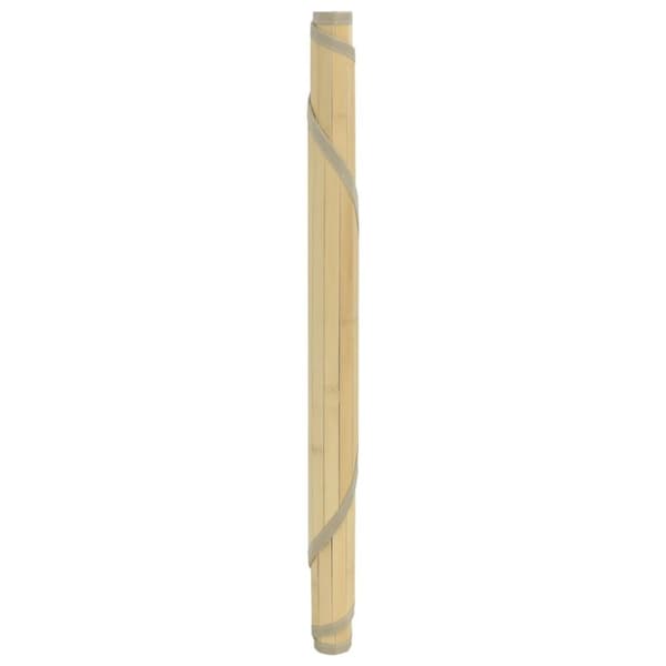 vidaXL Teppe rund lys naturell 80 cm bambus