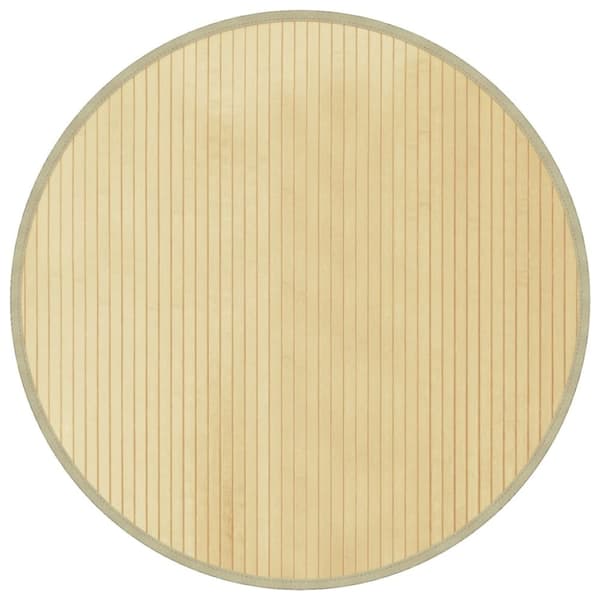 vidaXL Matto pyöreä vaalea luonnollinen 80 cm bambu