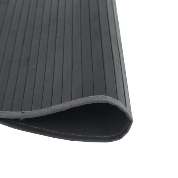 vidaXL Matta rund grå 100 cm bambu
