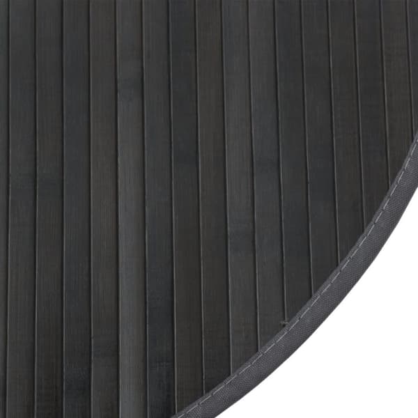 vidaXL Matta rund grå 100 cm bambu