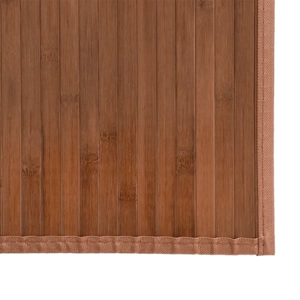 vidaXL gulvtæppe 80x500 cm rektangulær bambus brun