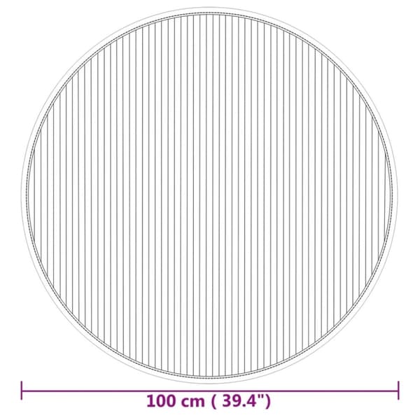 vidaXL Matta rund natur 100 cm bambu