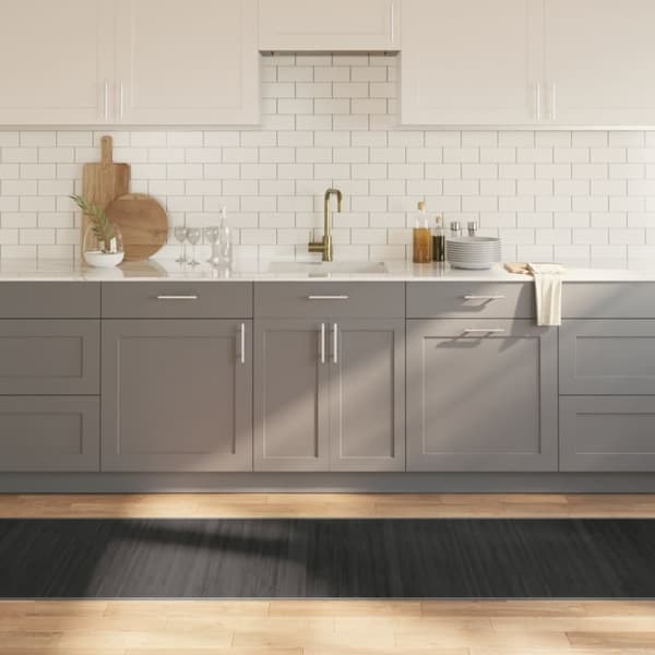 vidaXL Teppe rektangulær grå 70x300 cm bambus