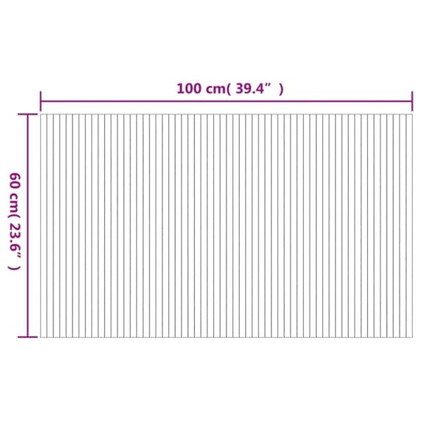 vidaXL gulvtæppe 60x100 cm rektangulær bambus brun