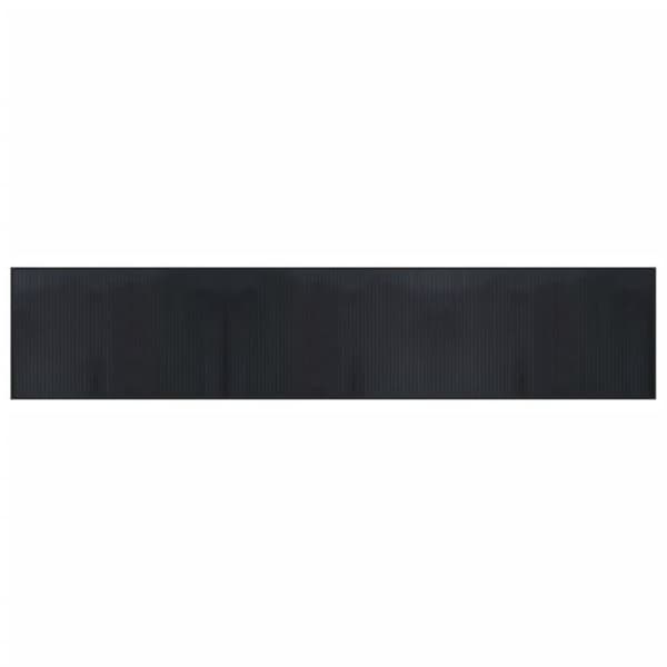 vidaXL Teppe rektangulært svart 60x300 cm bambus