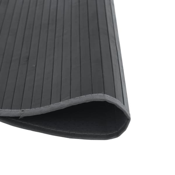 vidaXL Teppe rund grå 60 cm bambus