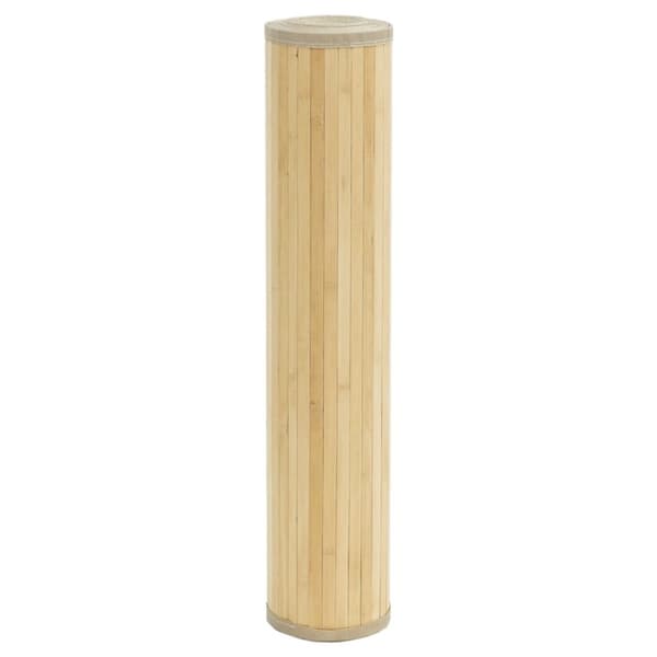 vidaXL Teppe firkantet lys naturell 100x100 cm bambus
