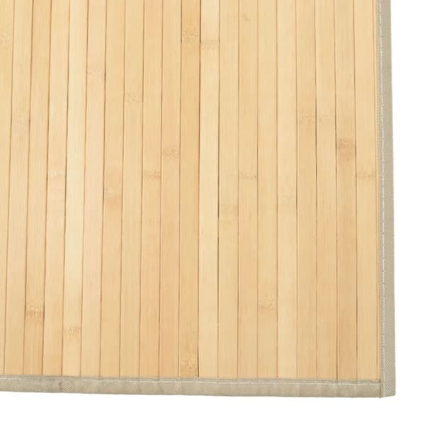 vidaXL gulvtæppe 80x300 cm rektangulær bambus lys naturfarvet