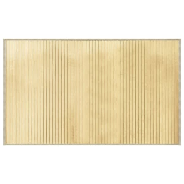 vidaXL Matta rektangulär ljus naturlig 60x100 cm bambu