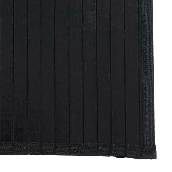 vidaXL Teppe rektangulært svart 100x300 cm bambus