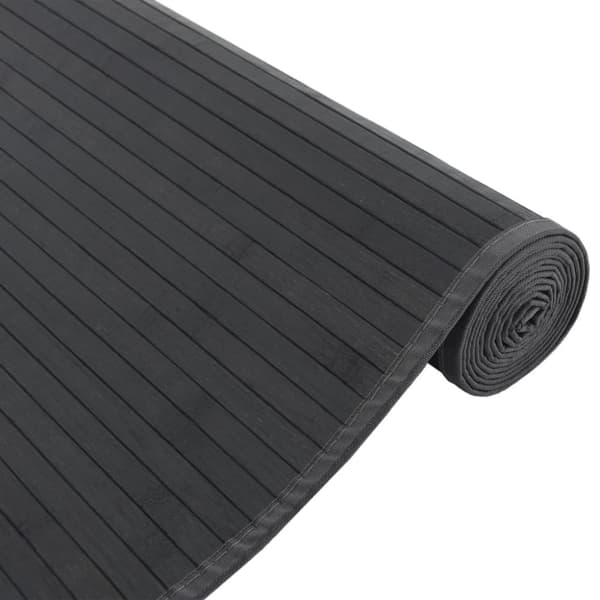 vidaXL gulvtæppe 80x100 cm bambus sort