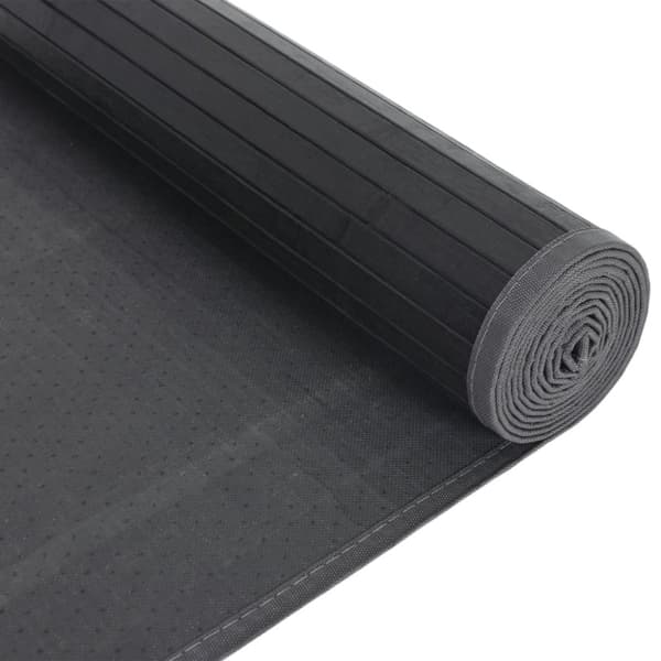 vidaXL gulvtæppe 80x100 cm bambus sort