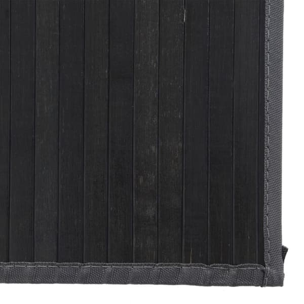 vidaXL gulvtæppe 80x100 cm bambus sort
