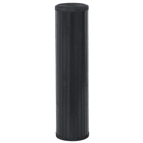 vidaXL gulvtæppe 80x100 cm bambus sort
