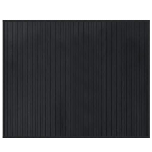 vidaXL gulvtæppe 80x100 cm bambus sort