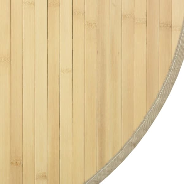 vidaXL Matta rund ljus naturlig 60 cm bambu