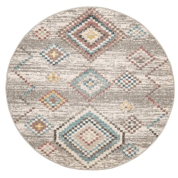 vidaXL Teppe ARBIZU innendørs og utendørs vintage design Ø 200 cm
