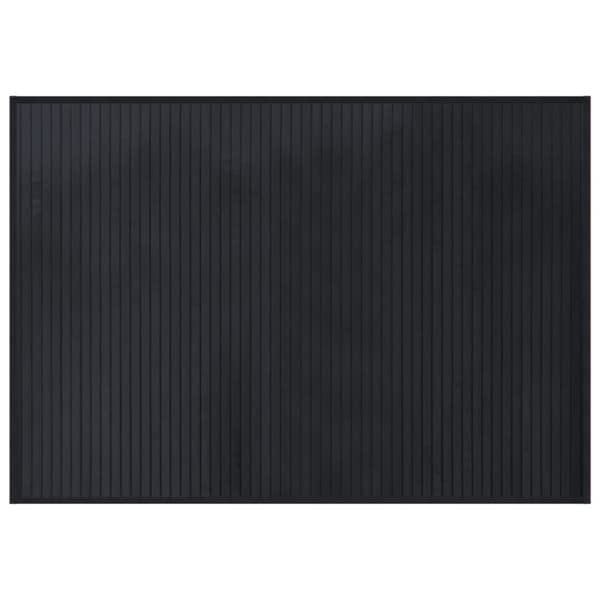 vidaXL Teppe rektangulært svart 70x100 cm bambus