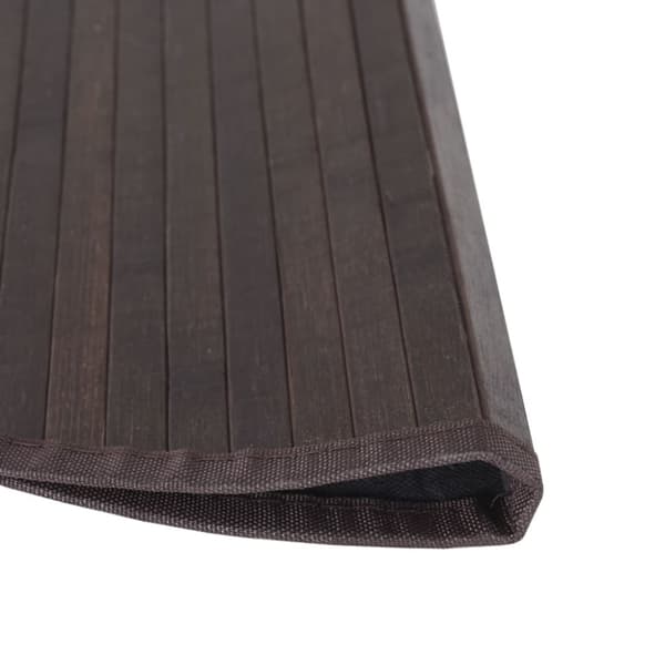 vidaXL Matta rund mörkbrun 60 cm bambu