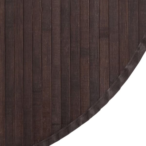 vidaXL Matta rund mörkbrun 60 cm bambu