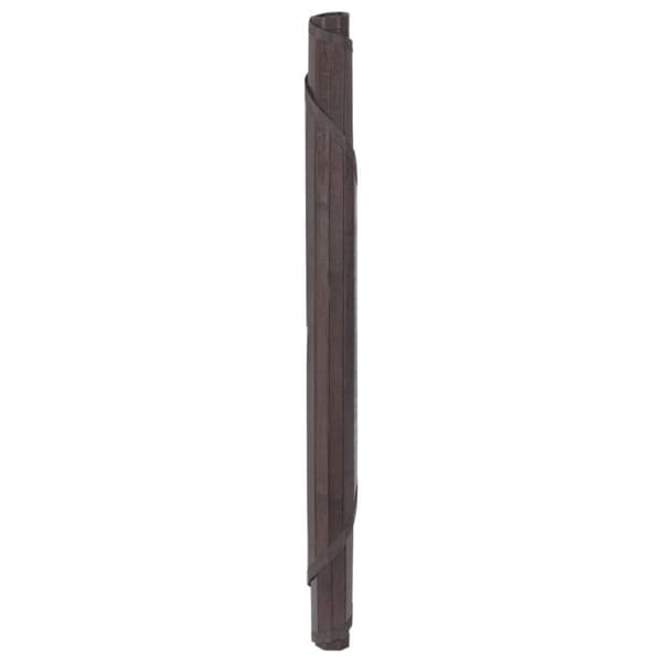 vidaXL Matta rund mörkbrun 60 cm bambu