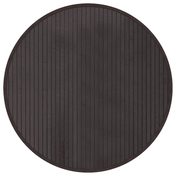 vidaXL Matta rund mörkbrun 60 cm bambu