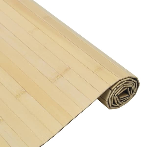 vidaXL Matto suorakaide vaalea luonnollinen 70x100 cm bambu