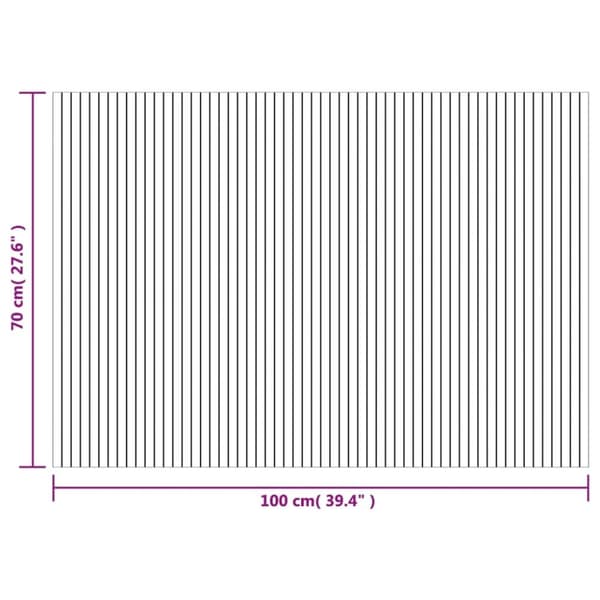 vidaXL Matto suorakaide vaalea luonnollinen 70x100 cm bambu
