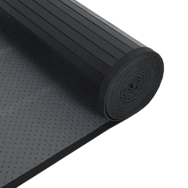 vidaXL gulvtæppe 70x300 cm rektangulær bambus sort