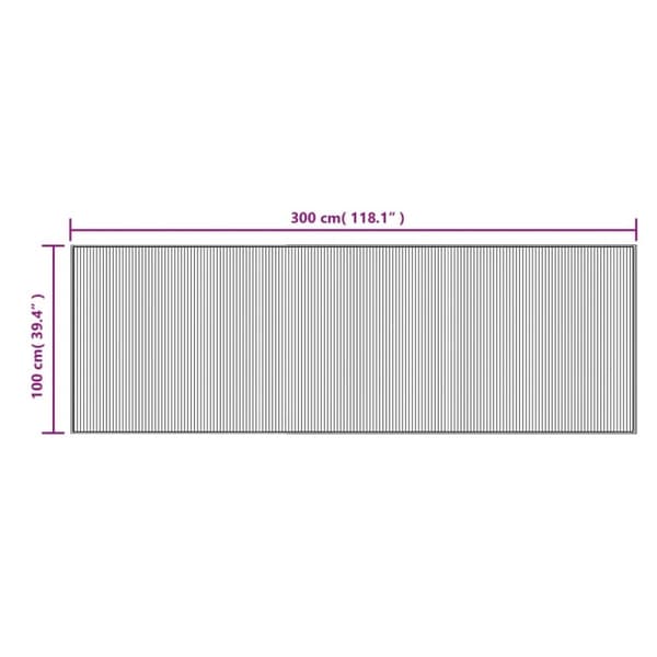 vidaXL gulvtæppe 100x300 cm rektangulær bambus brun
