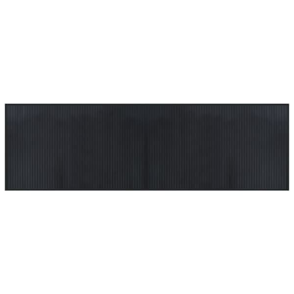vidaXL Matta rektangulär svart 60x200 cm bambu