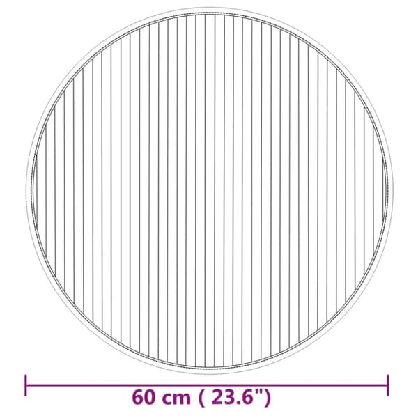 vidaXL Matta rund natur 60 cm bambu