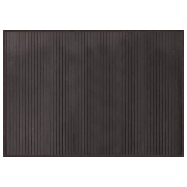 vidaXL Teppe rektangulær mørkebrun 70x100 cm bambus