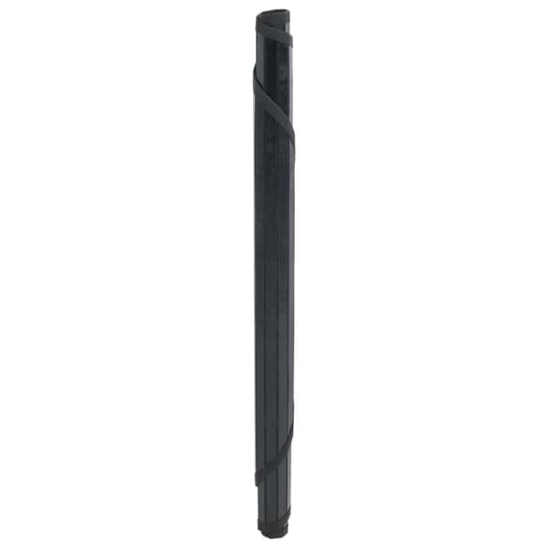 vidaXL Teppe rund svart 80 cm bambus