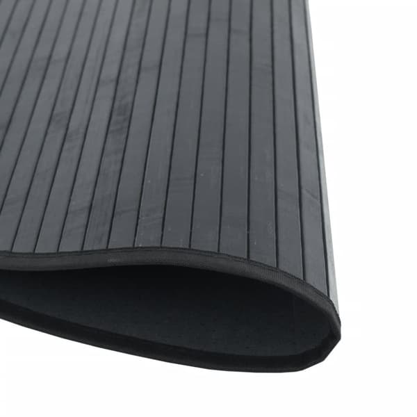 vidaXL Teppe rund svart 80 cm bambus