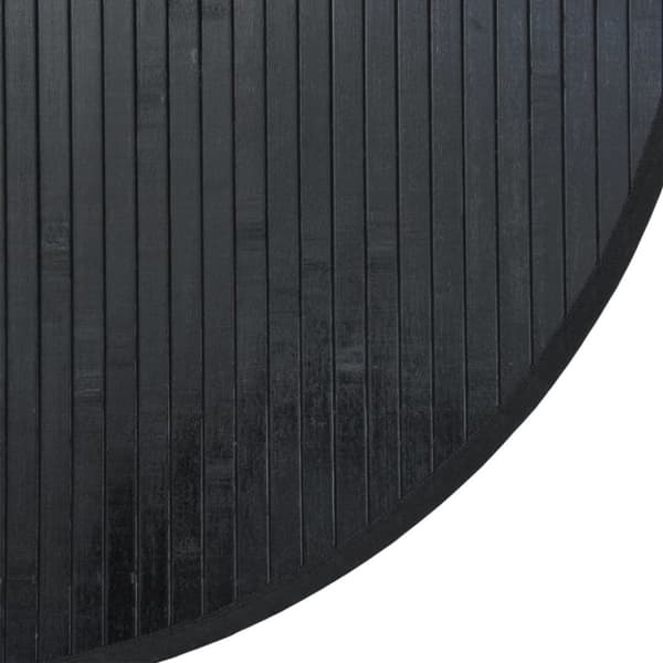 vidaXL Teppe rund svart 80 cm bambus