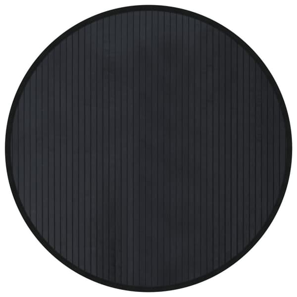 vidaXL Teppe rund svart 80 cm bambus