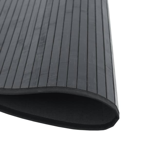 vidaXL Teppe rund svart 100 cm bambus