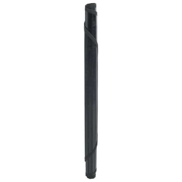 vidaXL Teppe rund svart 100 cm bambus