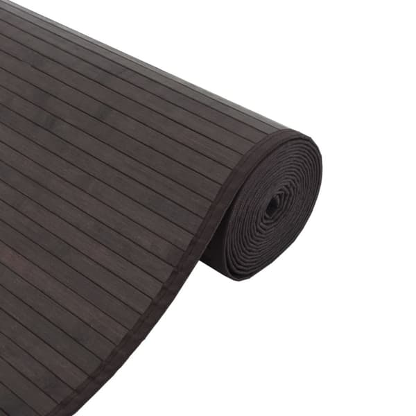 vidaXL Matta rektangulär mörkbrun 100x1000 cm bambu