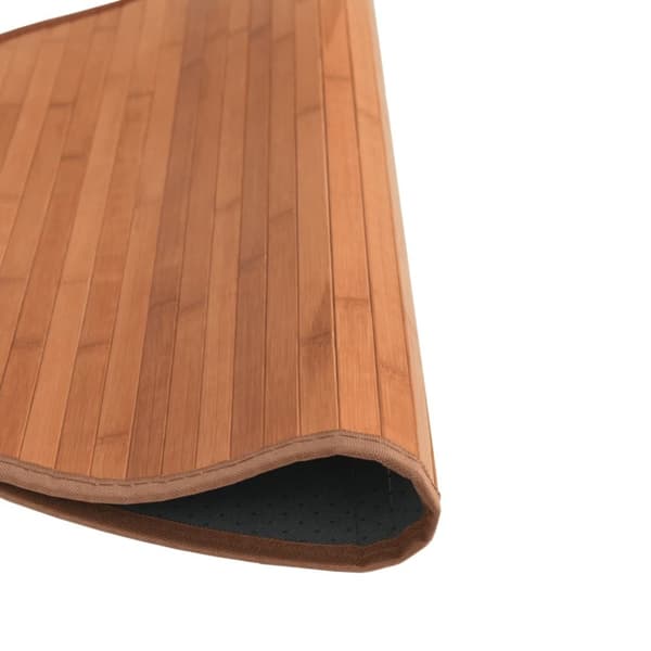 vidaXL Matta rund brun 100 cm bambu