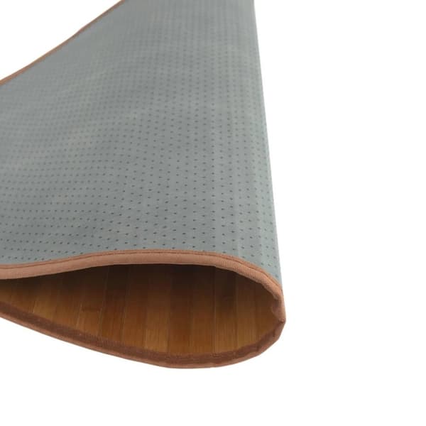 vidaXL Matta rund brun 100 cm bambu