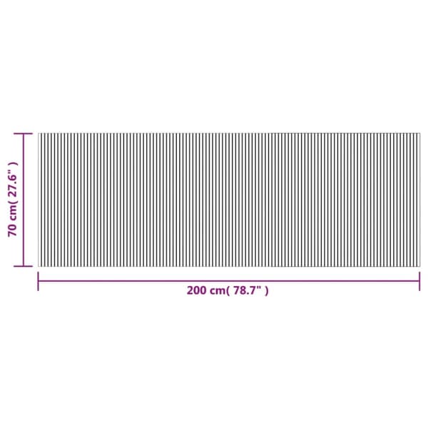 vidaXL Matta rektangulär naturlig 70x200 cm bambu
