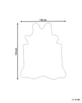 Pikkukuva 3 / 6: Lehmän tekotalja ruskea 130 x 170 cm keinoturkis käsintehty pörröinen liukumaton konepestävä rustiikkinen