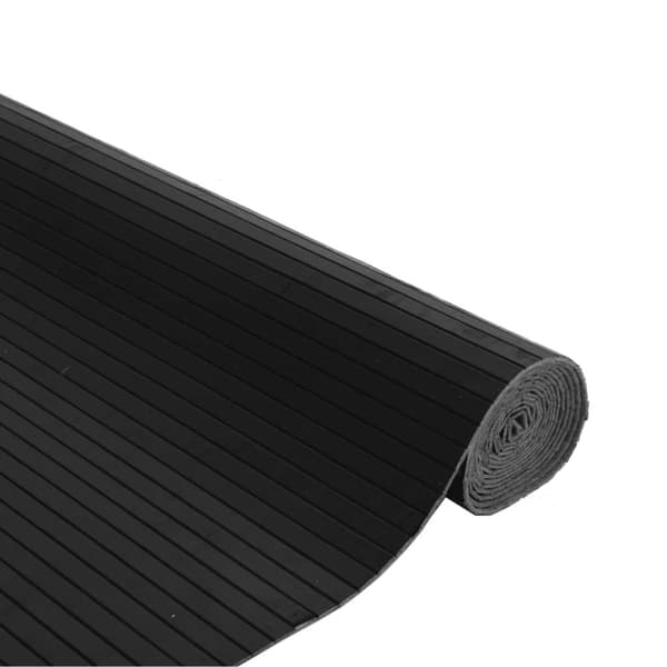 vidaXL gulvtæppe 80x100 cm bambus sort