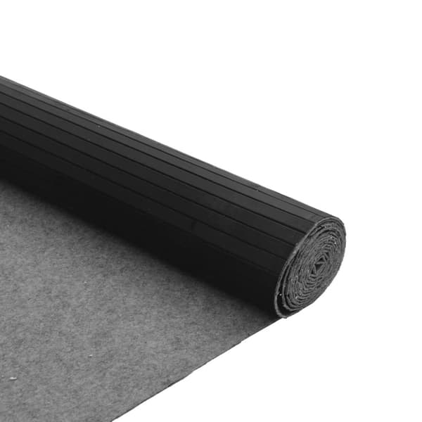 vidaXL gulvtæppe 80x100 cm bambus sort