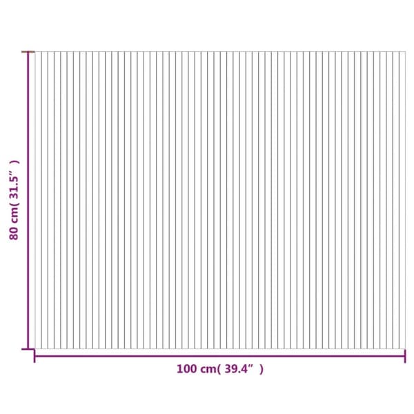 vidaXL gulvtæppe 80x100 cm bambus sort